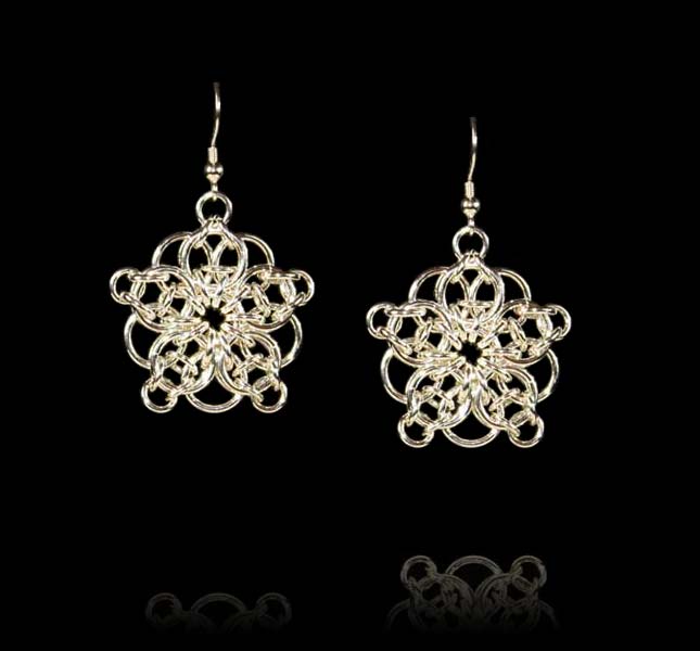 Stars earrings in sterling silver by Deberitz.